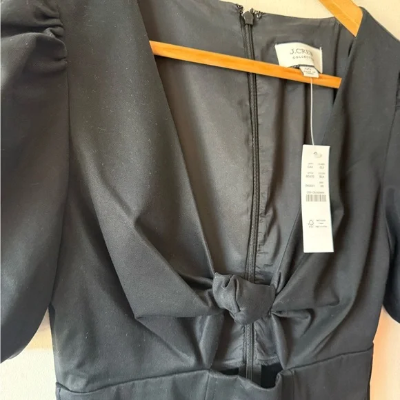 J. Crew Collection Key Hole Puff Sleeve Dress NWT - Picture 3 of 4